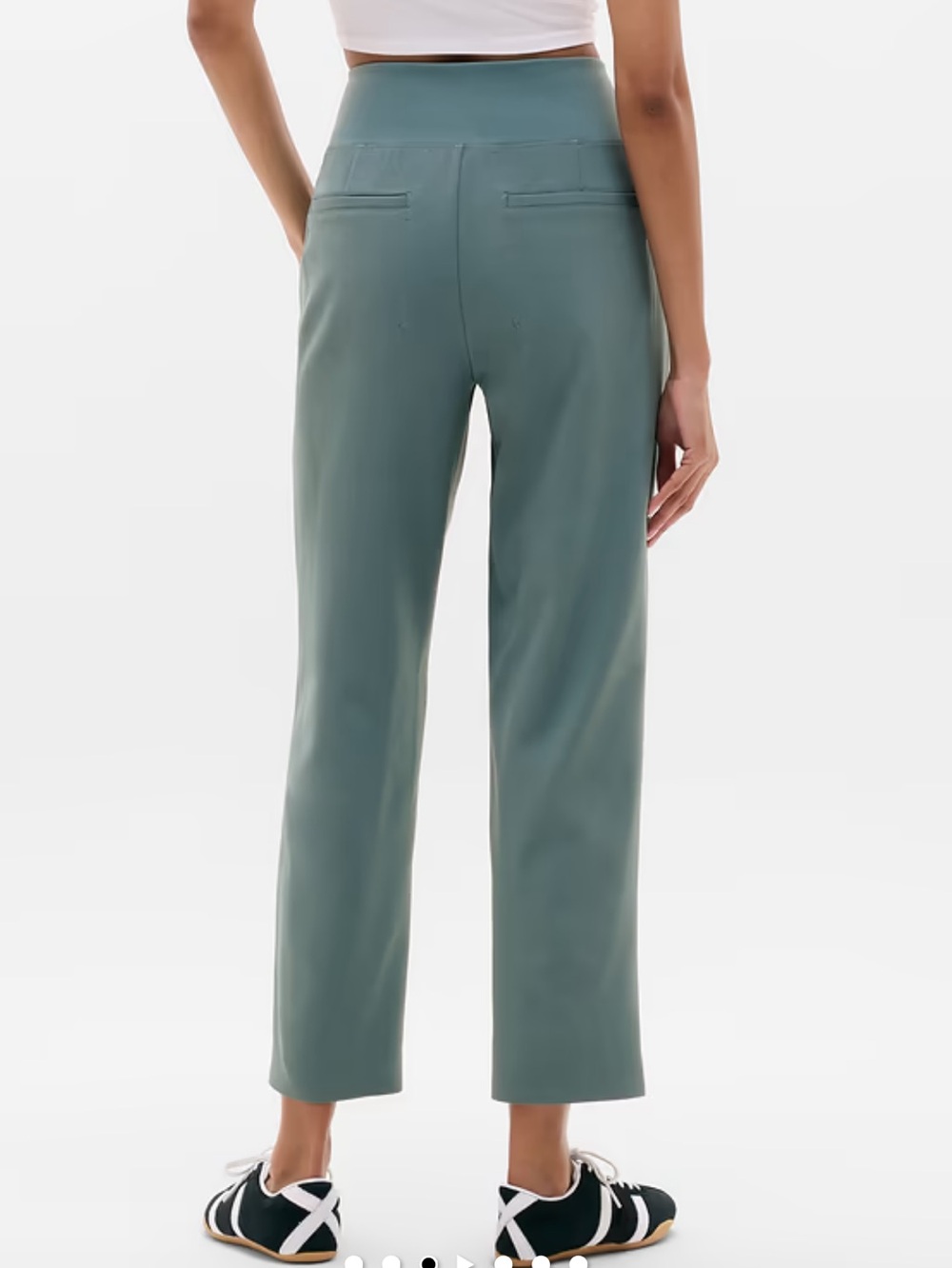 Athleta end less high rise Green Straight-Leg Dress Pants size 8T botanical - Picture 3 of 10